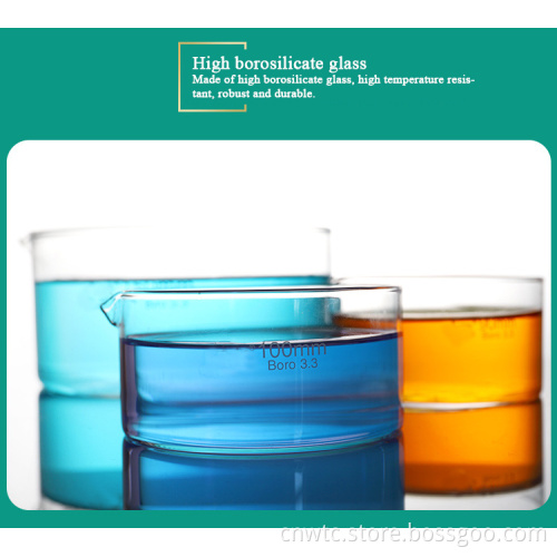 High Borosilicate Glass Laboratoryware: Crystallizing Dishes in Various Sizes (60mm, 80mm, 90mm, 100mm, 125mm, 200mm, 150mm Height)